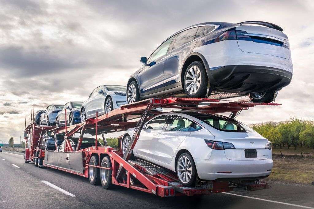 open car transport carrier carry cars on it for shipment