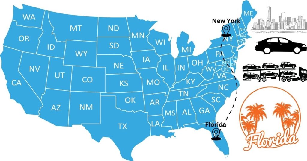 Average Cost Of Shipping Car From New York to Florida